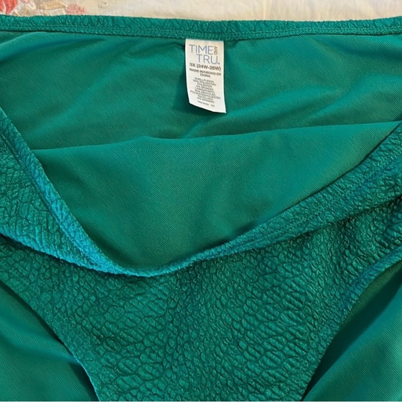 TIME & TRU Women’s Lattice Plus Side Bikini Swim Bottom Size 3X 
(24W-26W) Green - Picture 10 of 12